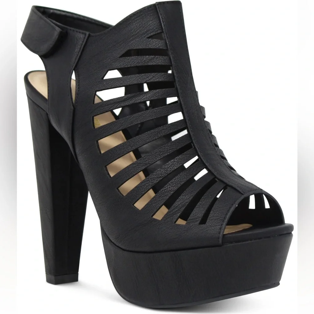 Marco Republic Milan caged date night high high heels size 6 black new